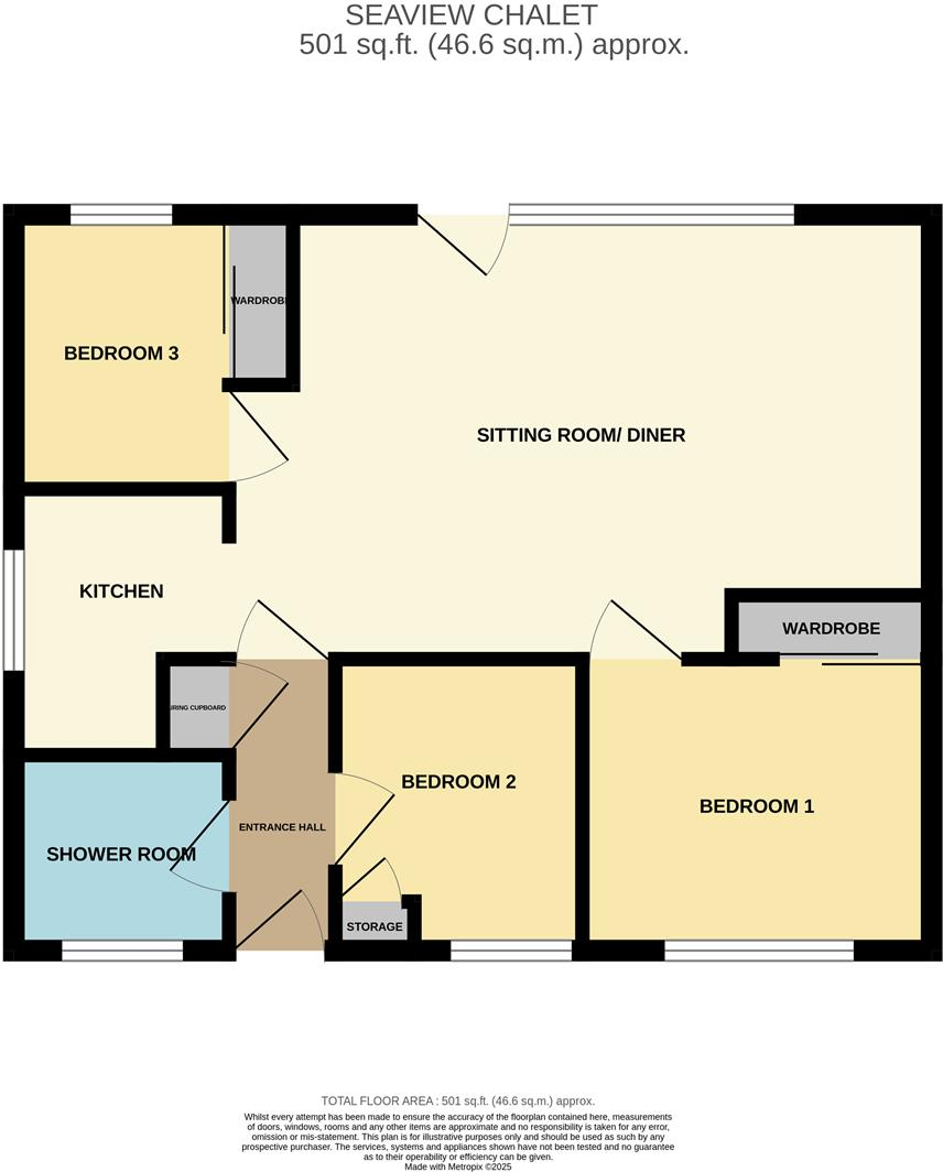 Seaview Chalet Park, Green Lane, Kessingland, NR33 floorplan