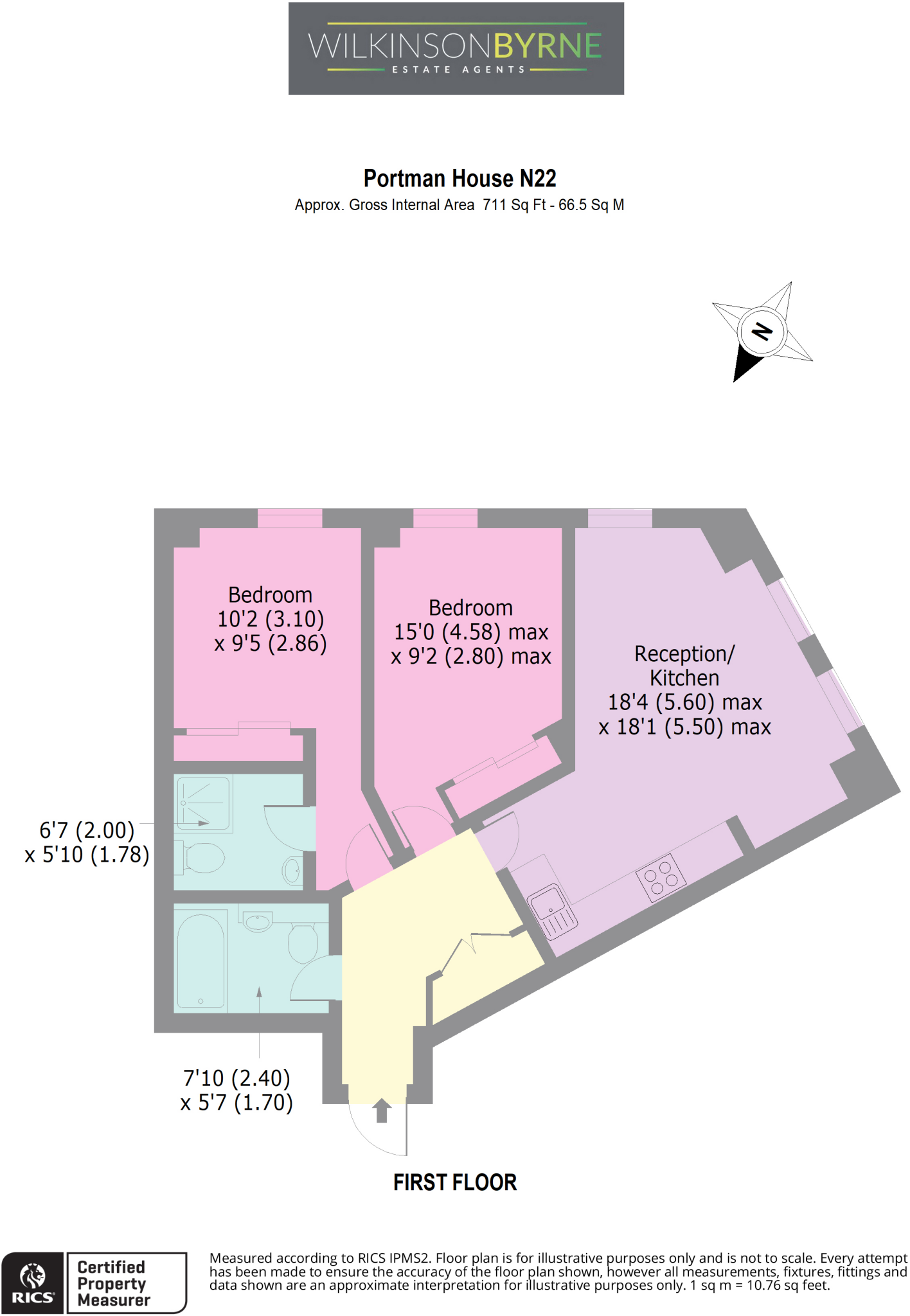 Portman House, High Road, London floorplan