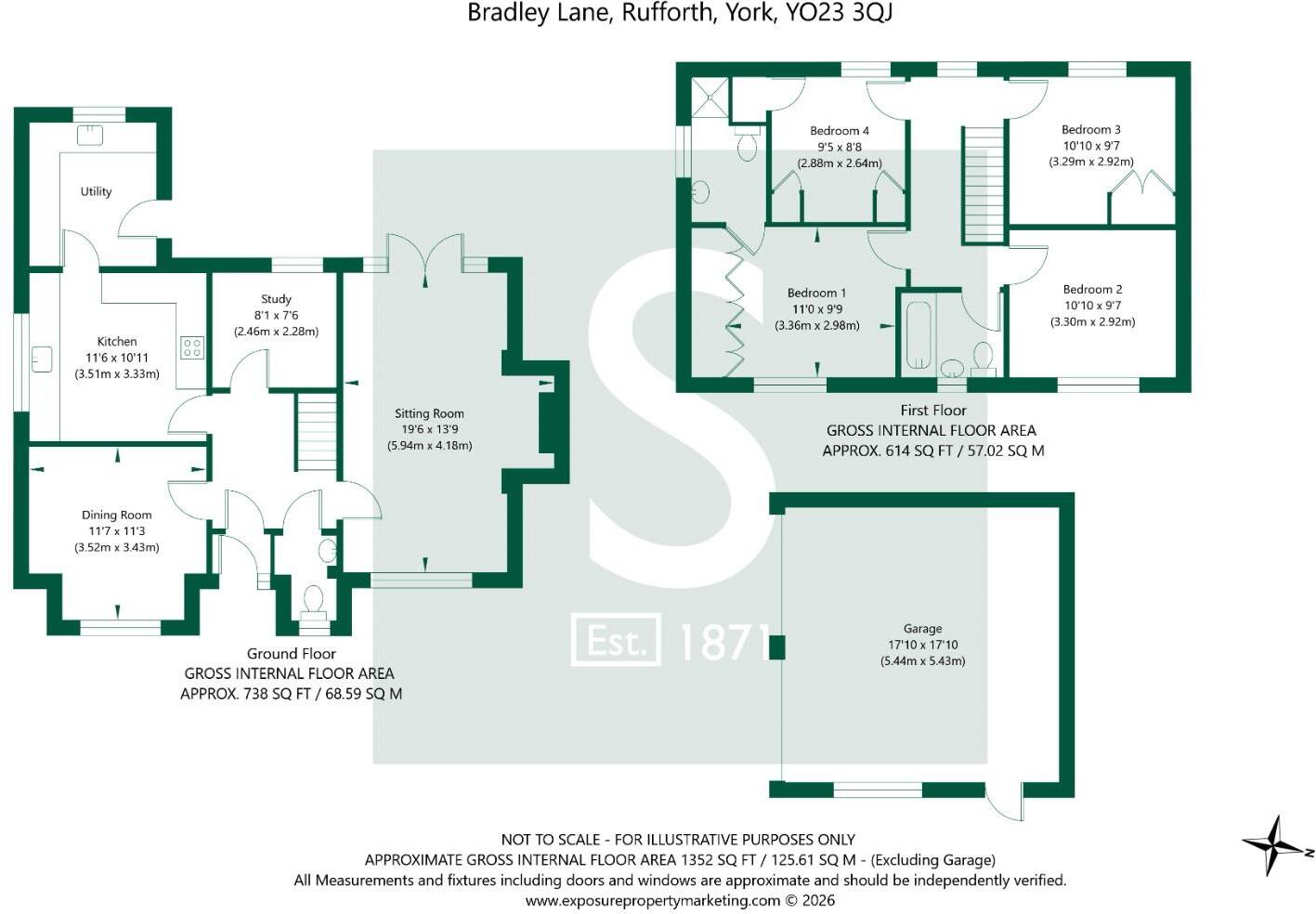 Bradley Lane, Rufforth, York floorplan