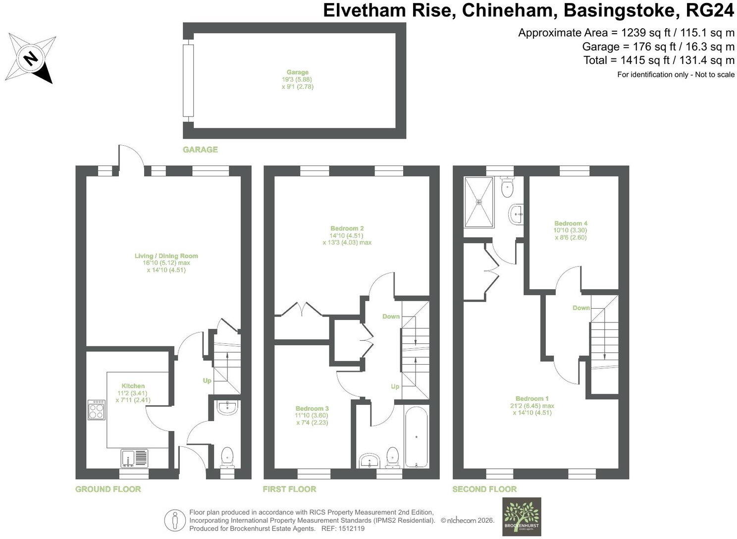 Elvetham Rise, Chineham floorplan