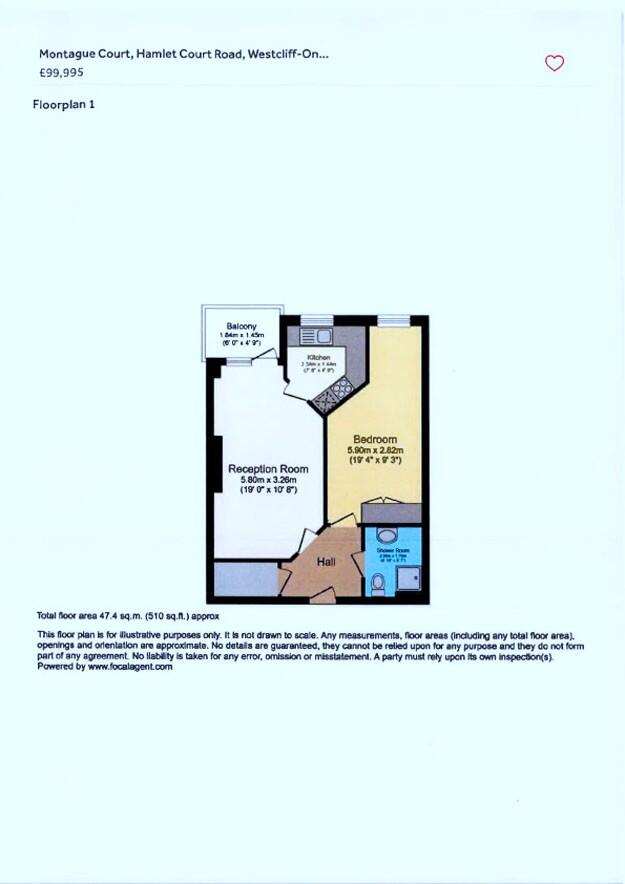 MONTAGUE COURT, Westcliff-On-Sea, Essex, SS0 floorplan