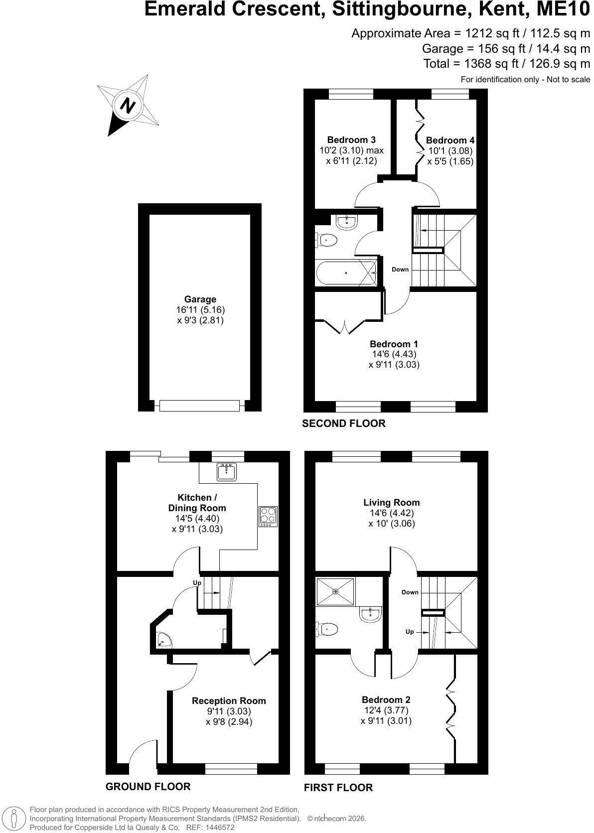 Emerald Crescent, Sittingbourne, Kent, ME10 floorplan