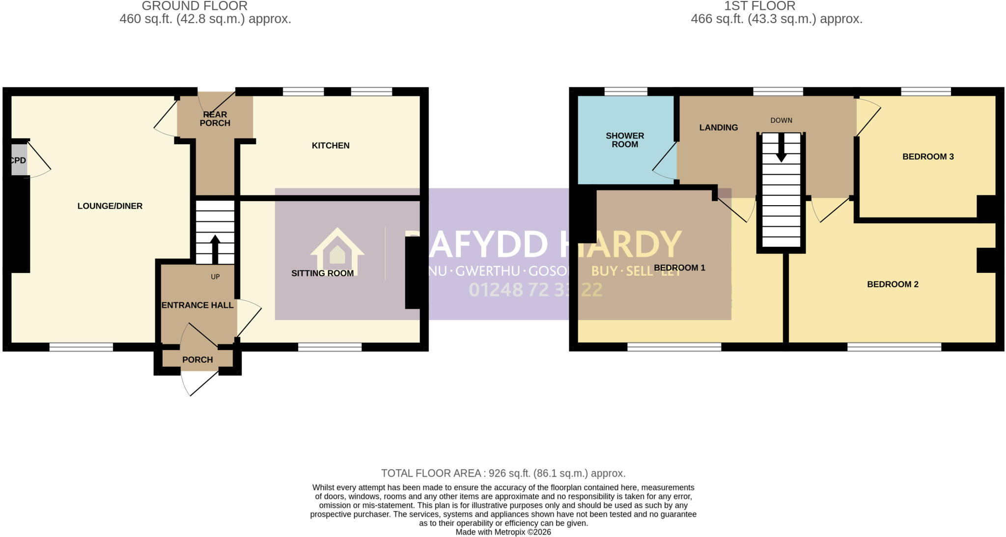 Pendalar, Llanfairfechan, Conwy, LL33 floorplan