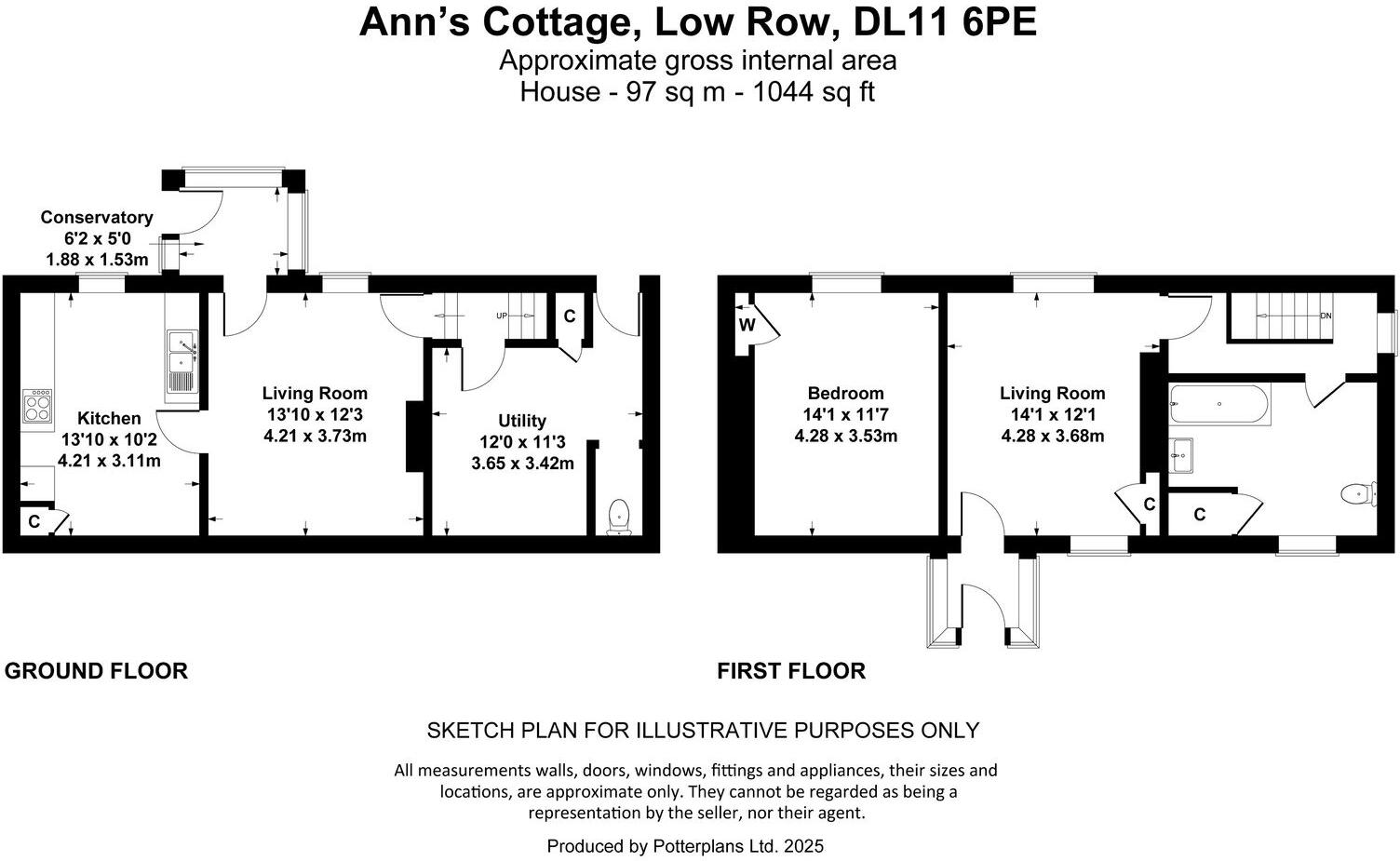 Low Row, Richmond, DL11 6PE floorplan