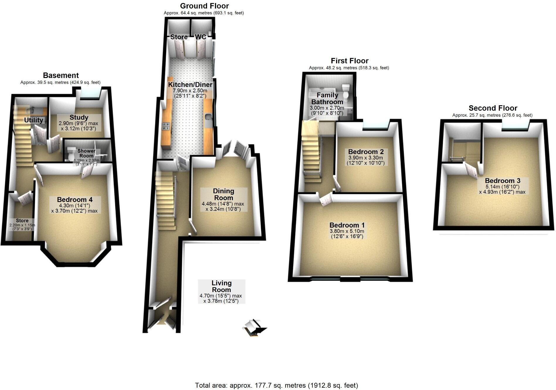 Grosvenor Square, Sale, Greater Manchester, M33 floorplan