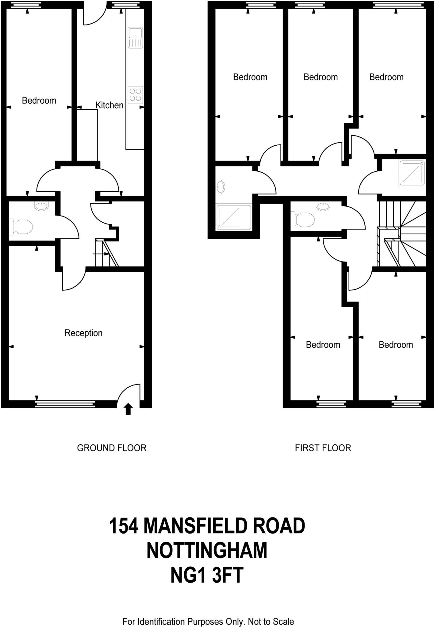 154 Mansfield Road, NOTTINGHAM NG1 3HW floorplan