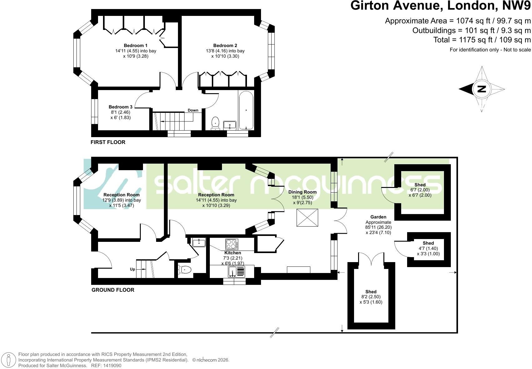 Girton Avenue, Kingsbury, NW9 9UD floorplan