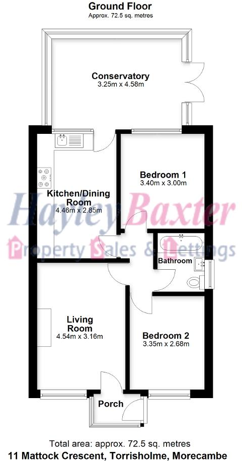 Mattock Crescent, Torrisholme, Morecambe, LA4 6QT floorplan
