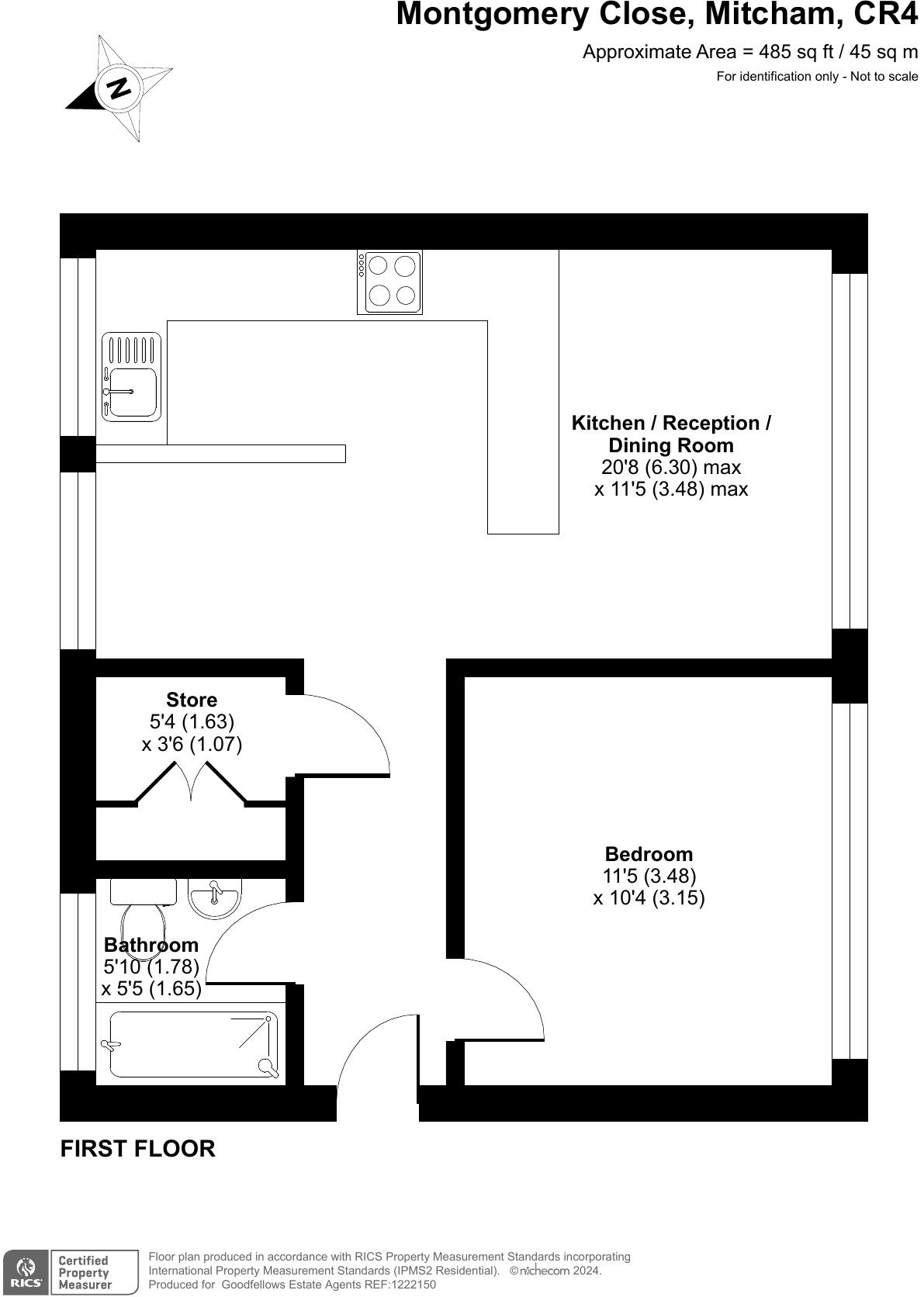 Montgomery Close, Mitcham, CR4 floorplan