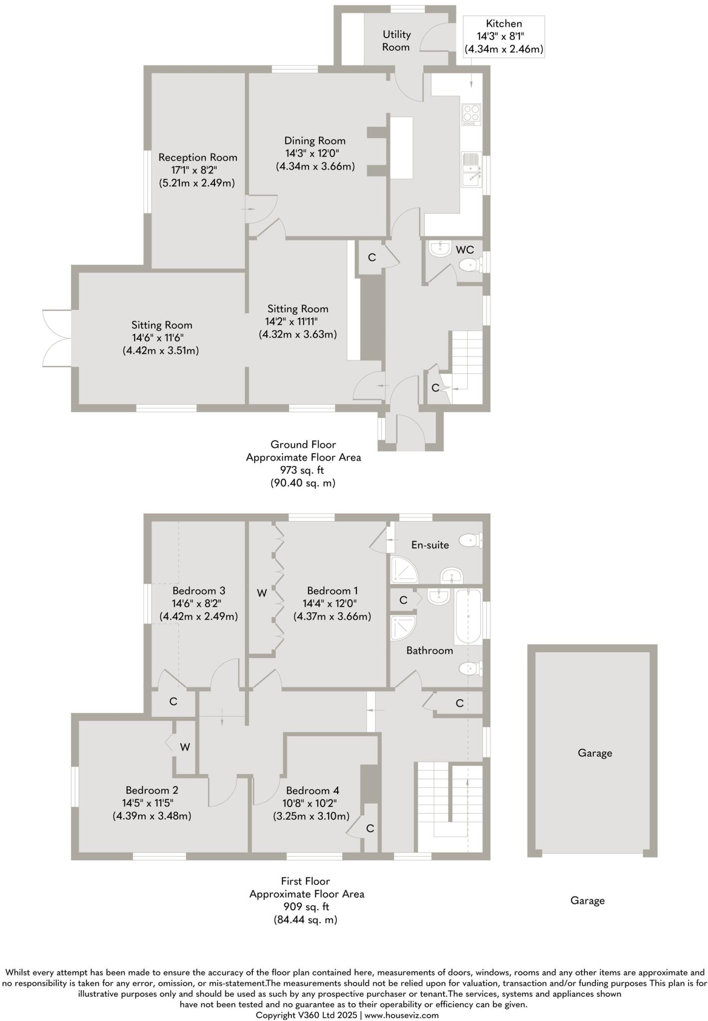 Detached Brick and Flint Home in Bradfield floorplan