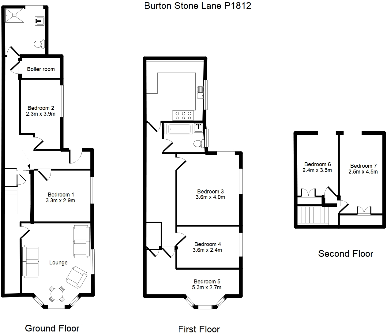 Burton Stone Lane, Clifton floorplan