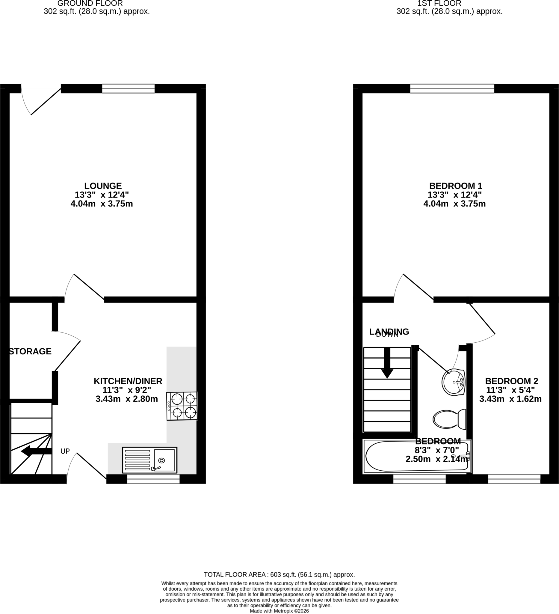 John Street, Brampton, Derbyshire, S40 1DF floorplan