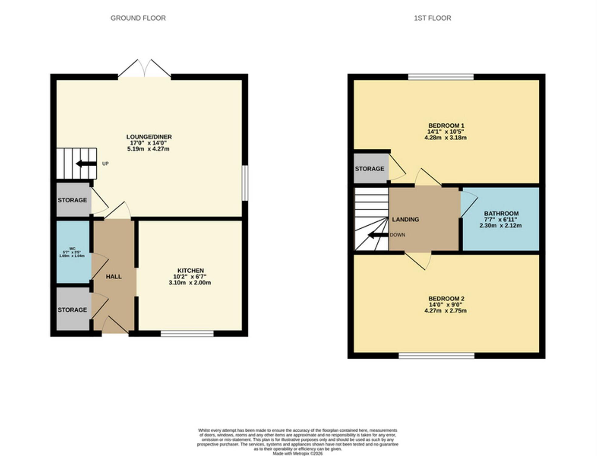 Belle Vue Lane, Blidworth, NG21 floorplan