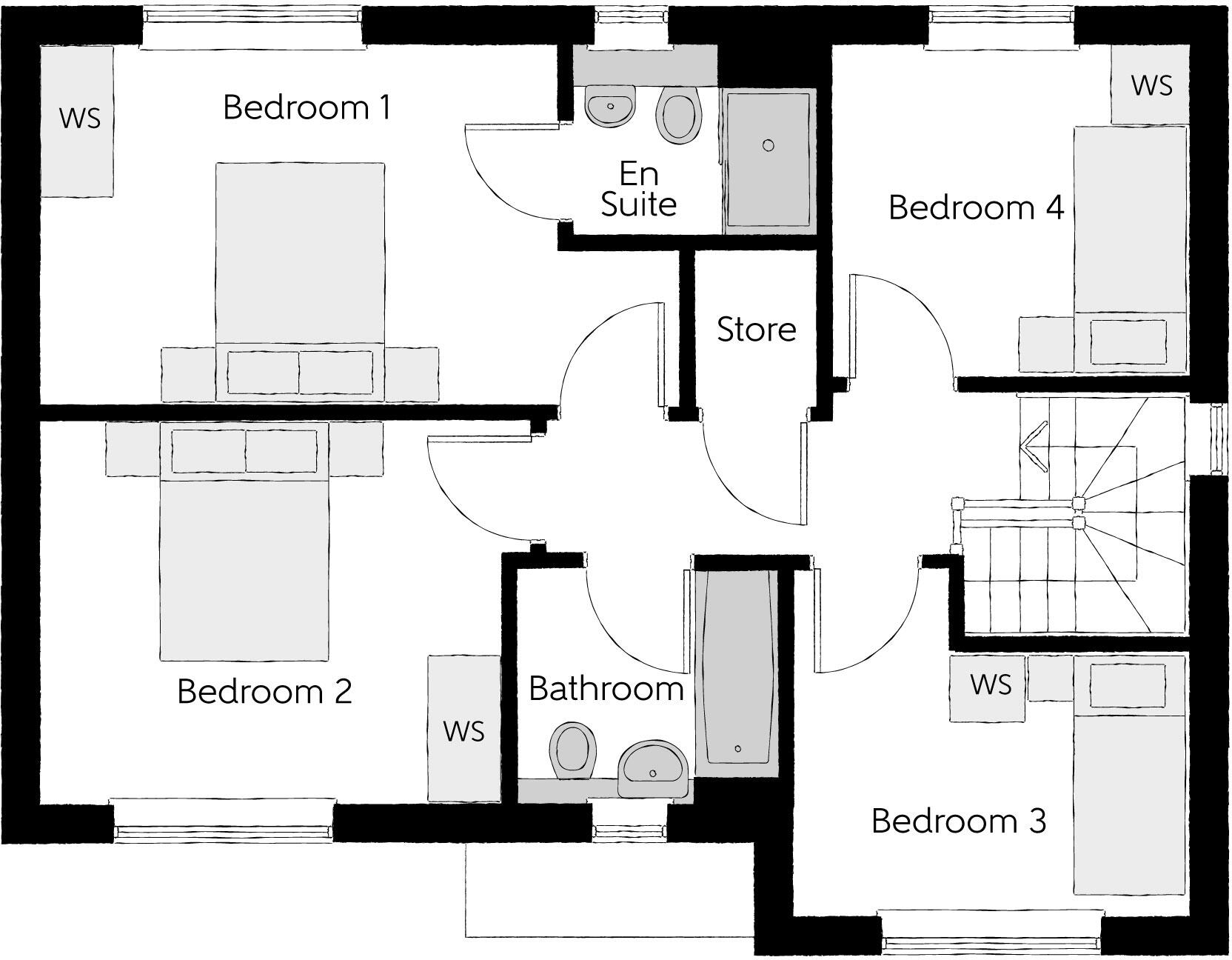 St James' Park off St James' Way
Whittington Way
Bishop's Stortford,
CM23 4RZ floorplan