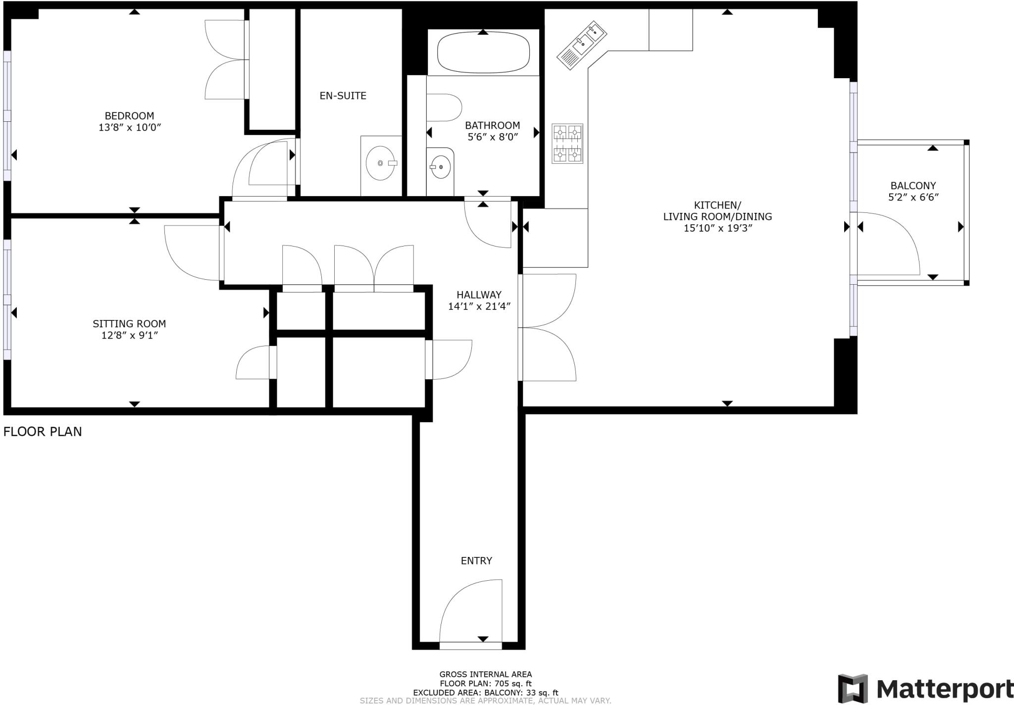 Queens Square Apartments, Bell Avenue, City Centre, Bristol, BS1 floorplan
