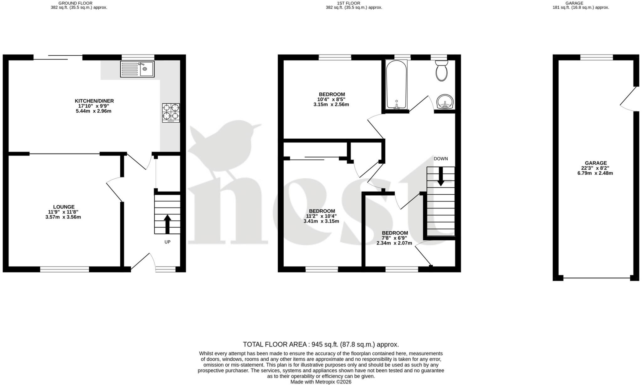 Broughton Close, Taunton, Somerset floorplan