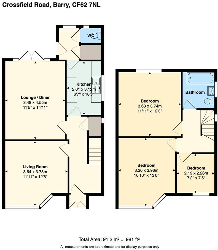 Crossfield Road, Barry floorplan
