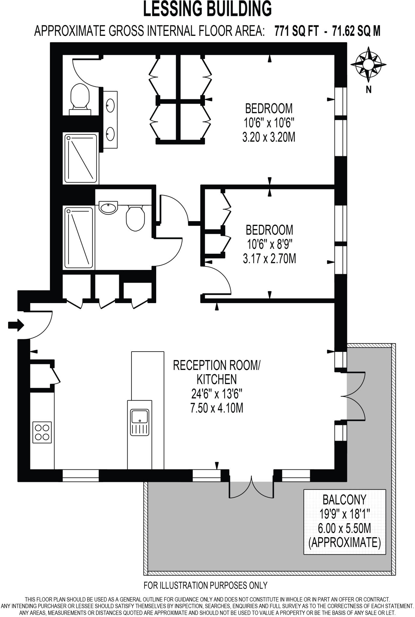 Lessing Building, West Hampstead Square, NW6 floorplan