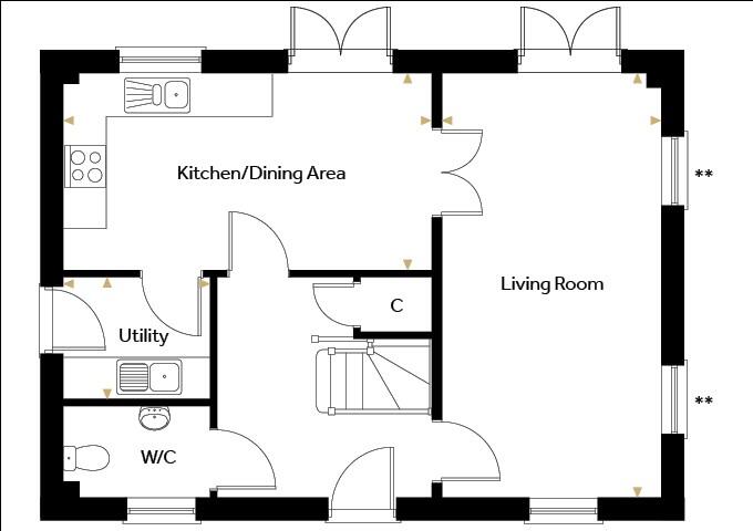 54, Hemingway Rise, Vanguard Crescent, Martlesham Heath, Ipswich,
Suffolk, 
IP5 4BE floorplan