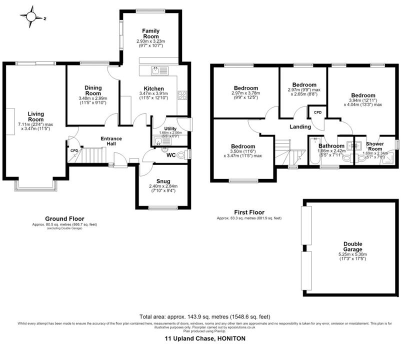 Upland Chase, Honiton floorplan