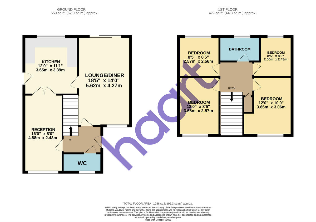 Ventnor Gardens, Luton floorplan