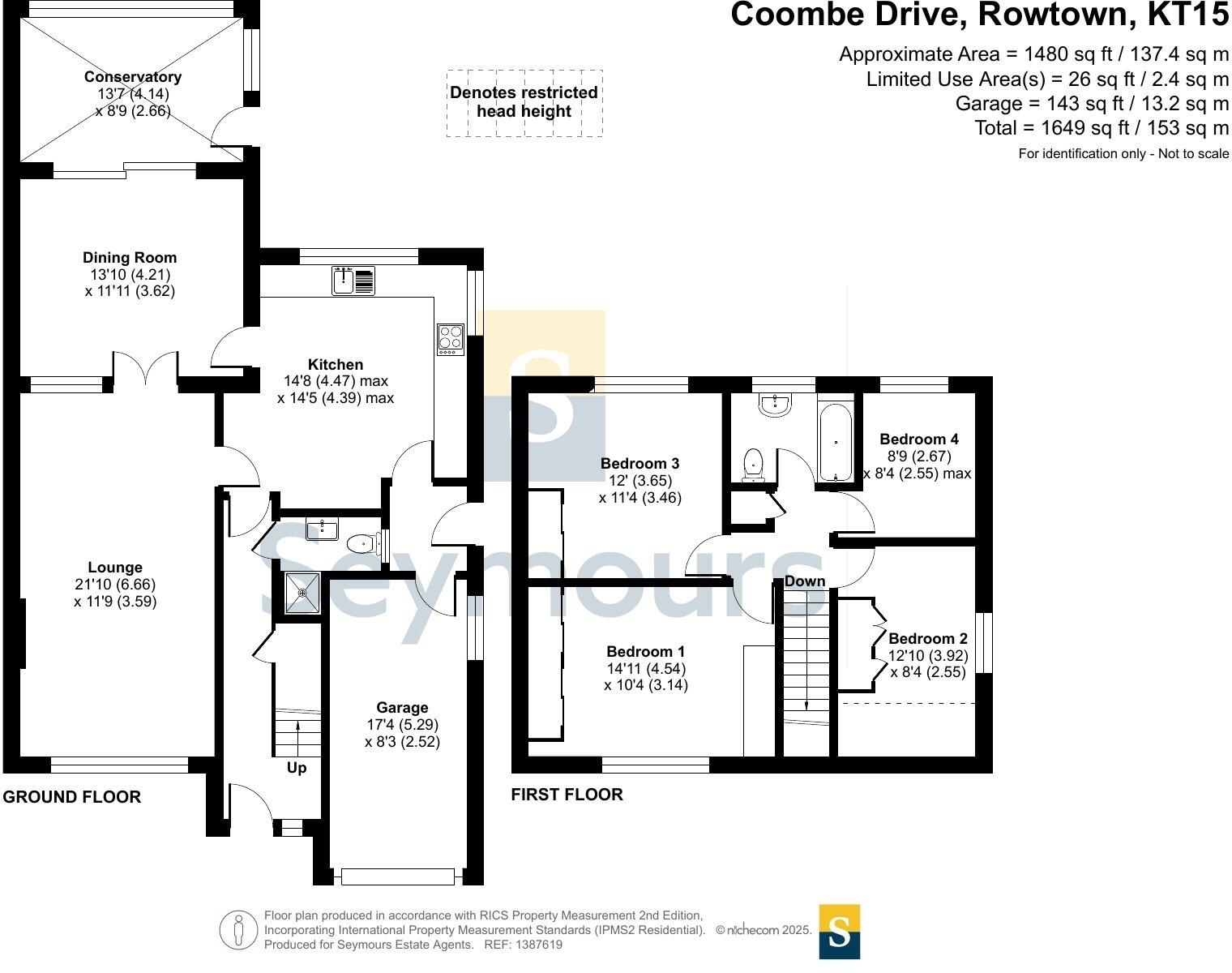 Coombe Drive, Rowtown, Surrey, KT15 floorplan