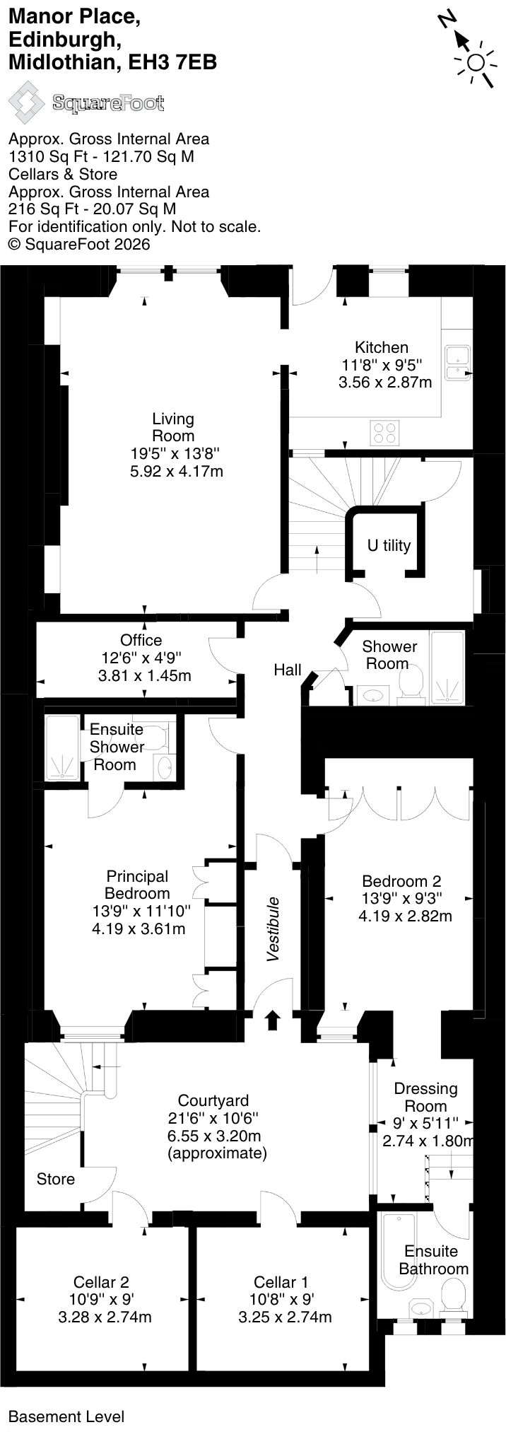 45B, Manor Place, New Town, Edinburgh floorplan