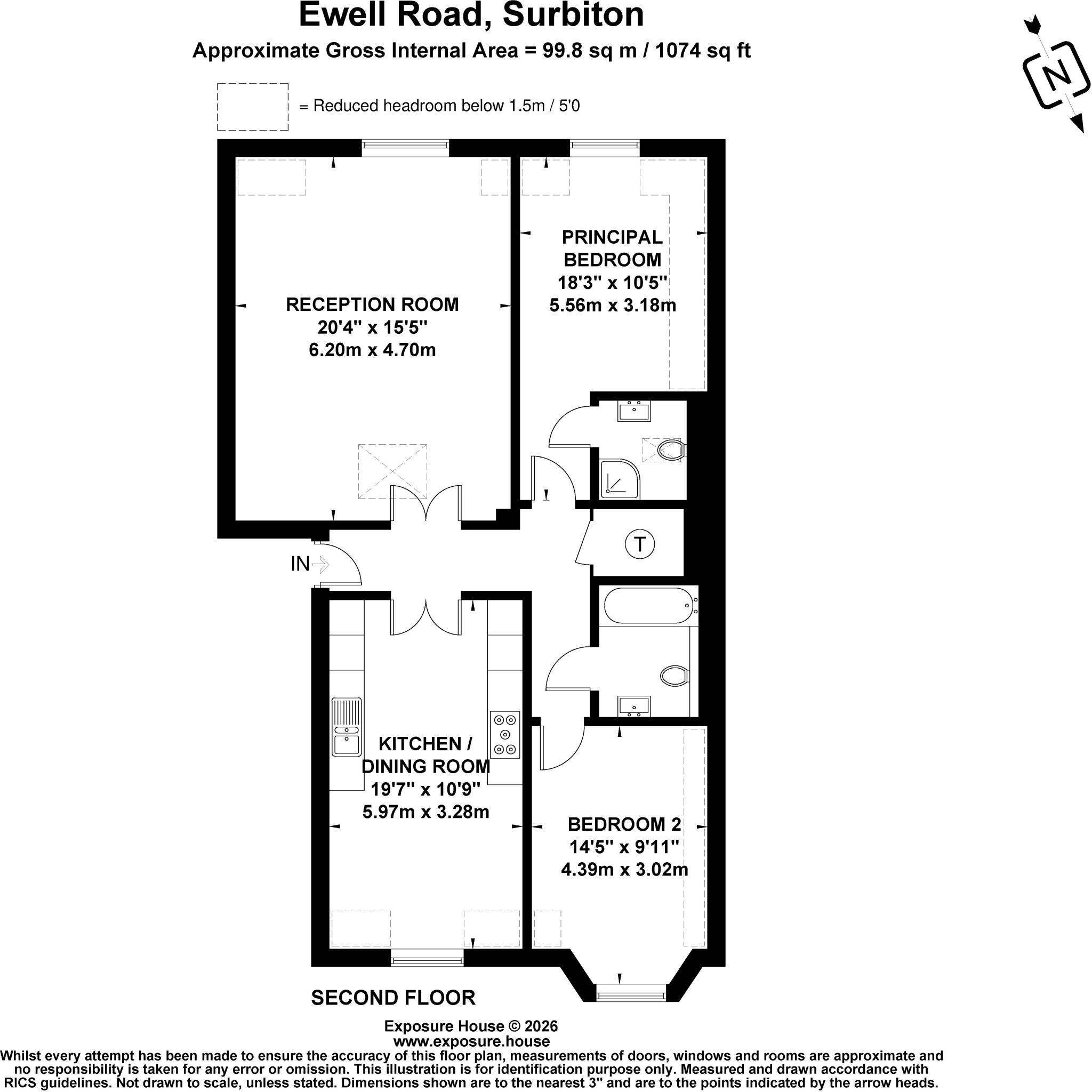 Ewell Road, Surbiton, KT6 floorplan