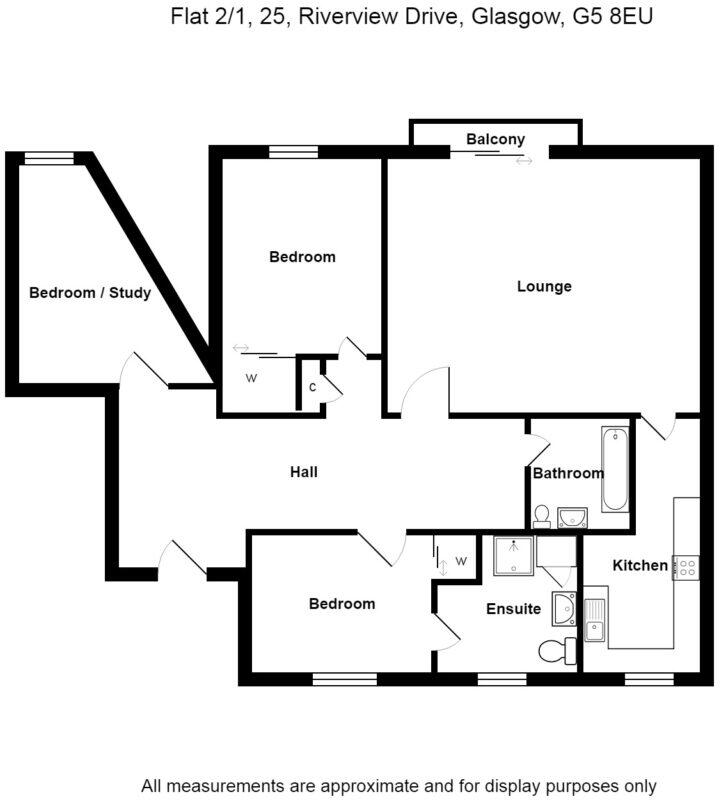 25 Riverview Drive, Glasgow, G5 8EU floorplan