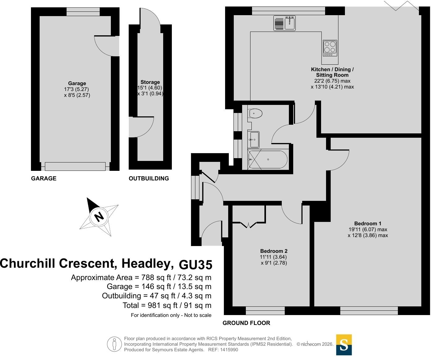Churchill Crescent, Headley, Hampshire, GU35 floorplan