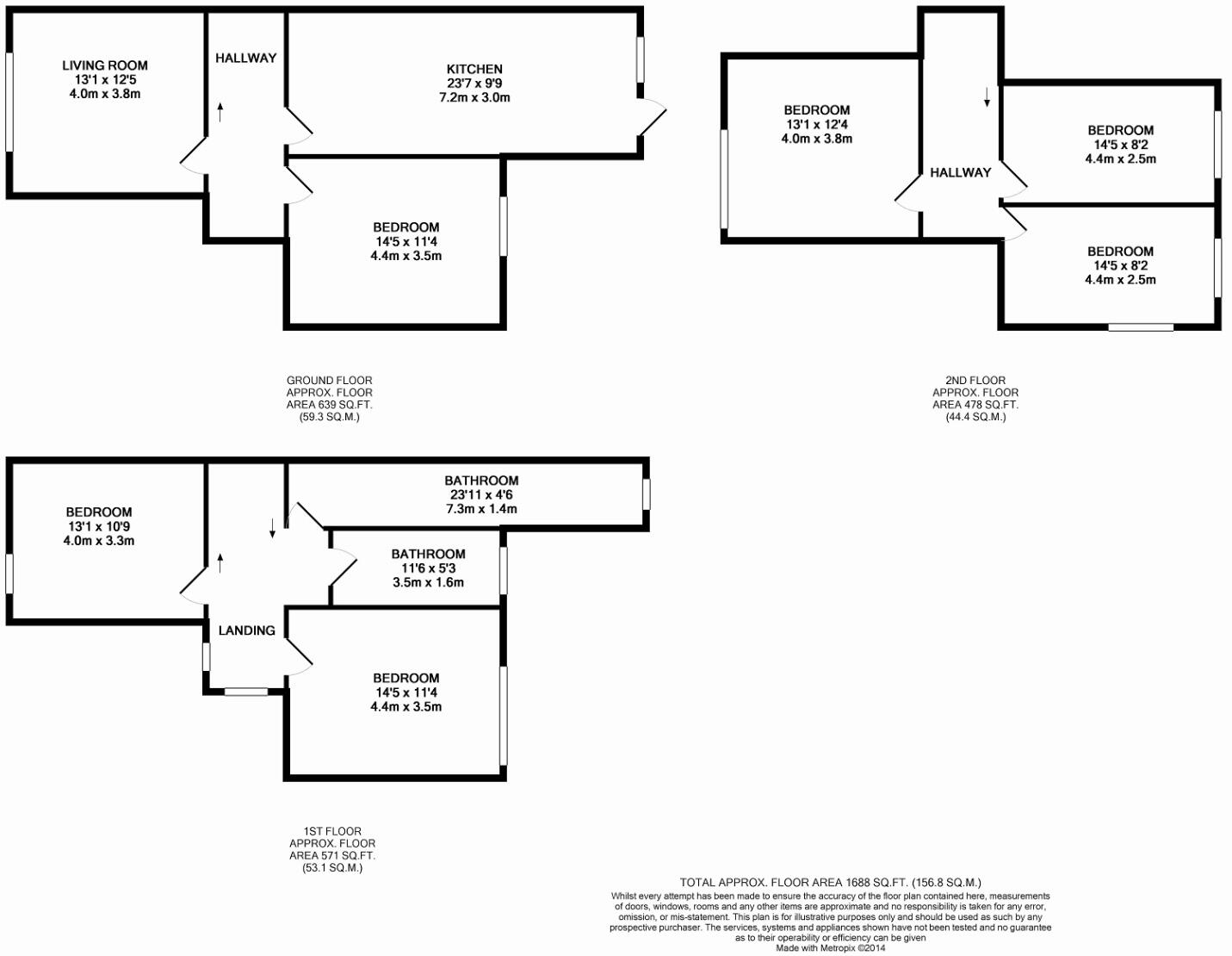 110 Raleigh Street, Nottingham, NG7 4DJ floorplan
