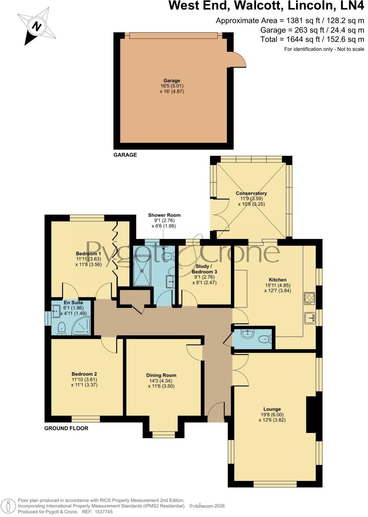 West End, Walcott, Lincoln, Lincolnshire, LN4 floorplan