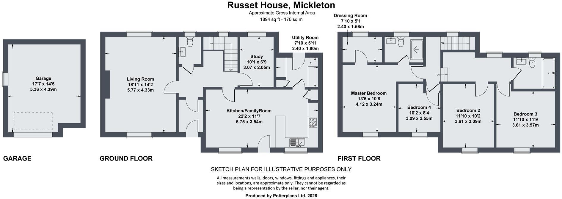 Russet House, Mickleton, Barnard Castle DL12 0JR floorplan
