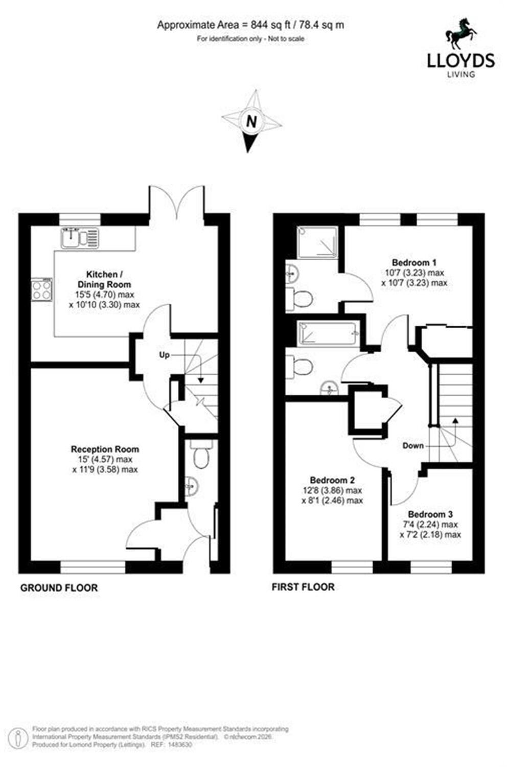 3 bedroom Semi Detached House floorplan