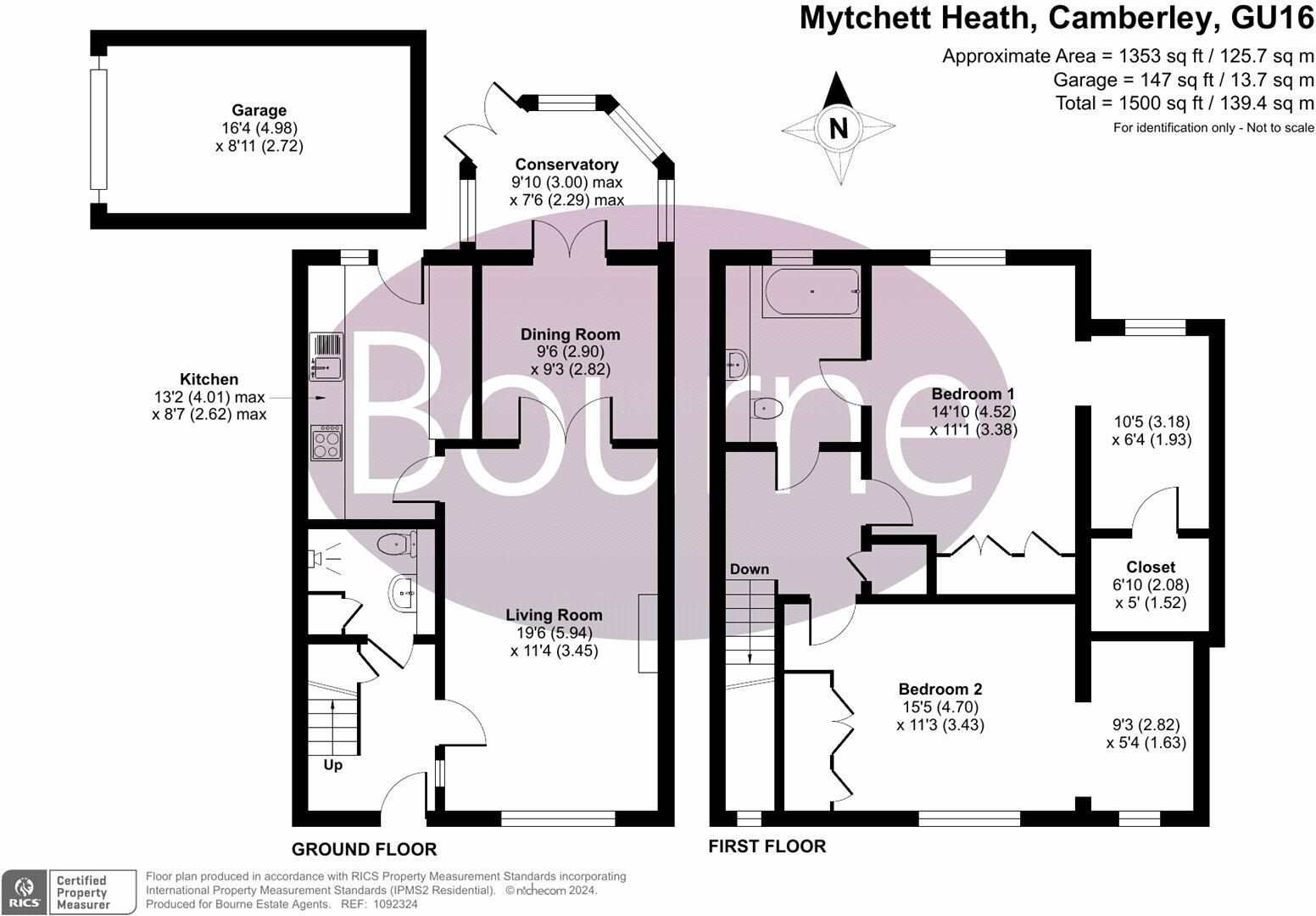 Mytchett Heath, Mytchett, Camberley, Surrey, GU16 floorplan