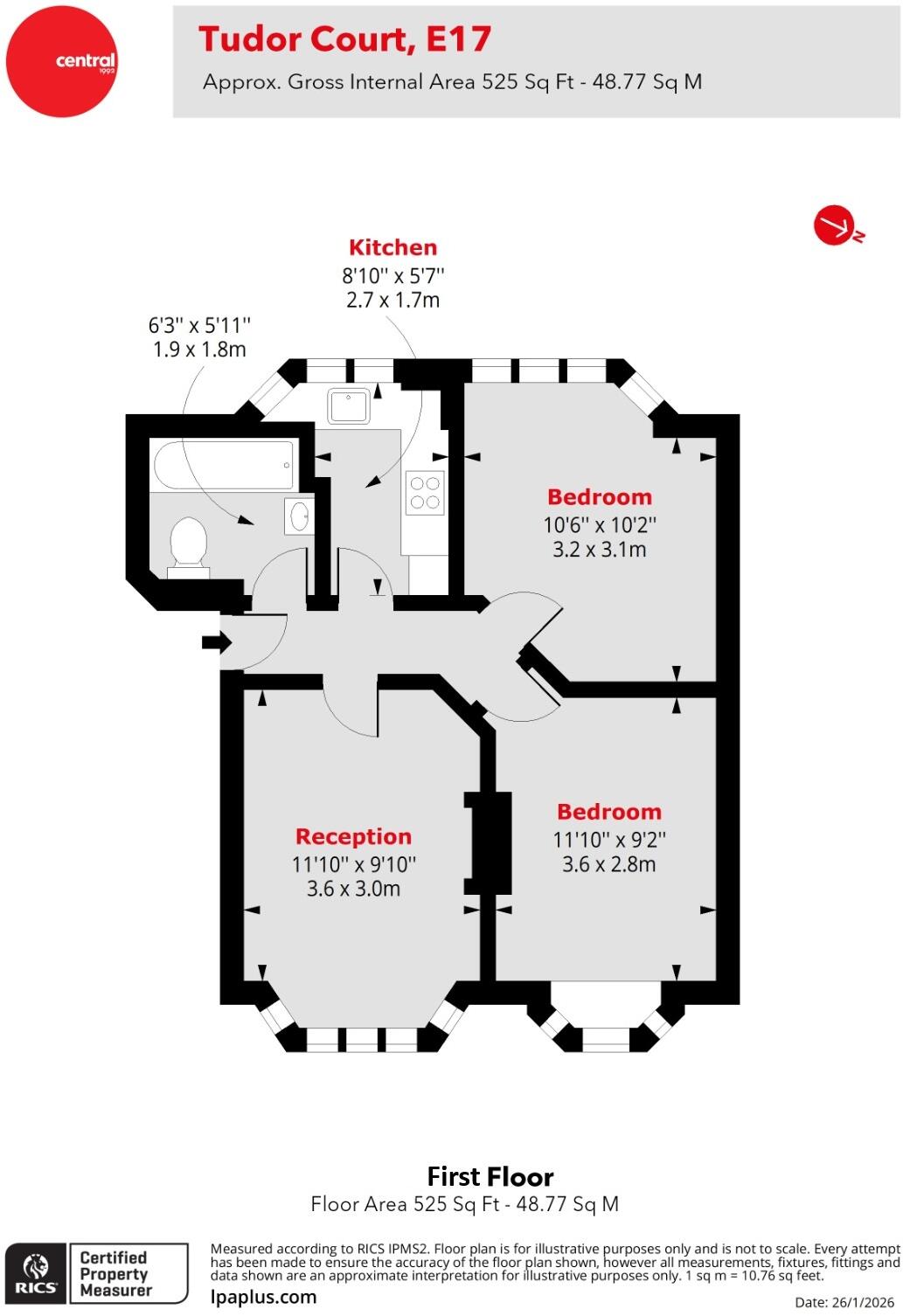 Tudor Court, Walthamstow, London, E17 floorplan