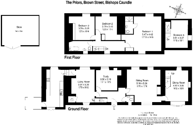 The Priors, Brown Street, Bishops Caundle DT9 5NE floorplan