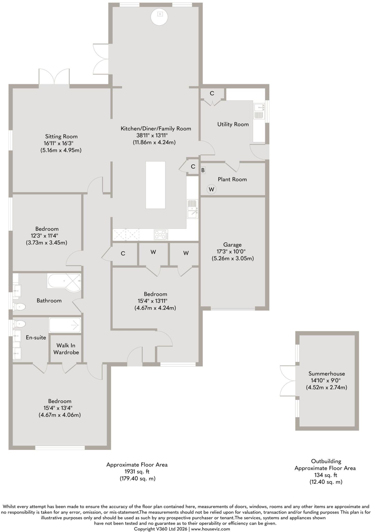 Detached Three-Bedroom Home in Upwell with an A-Rated EPC floorplan