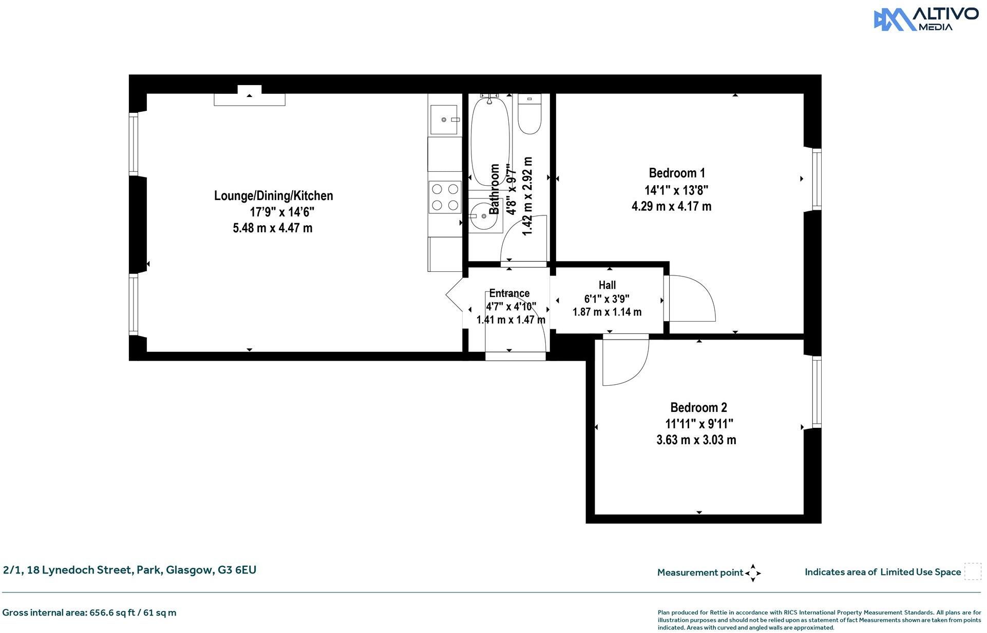 Lynedoch Street, Park, Glasgow floorplan