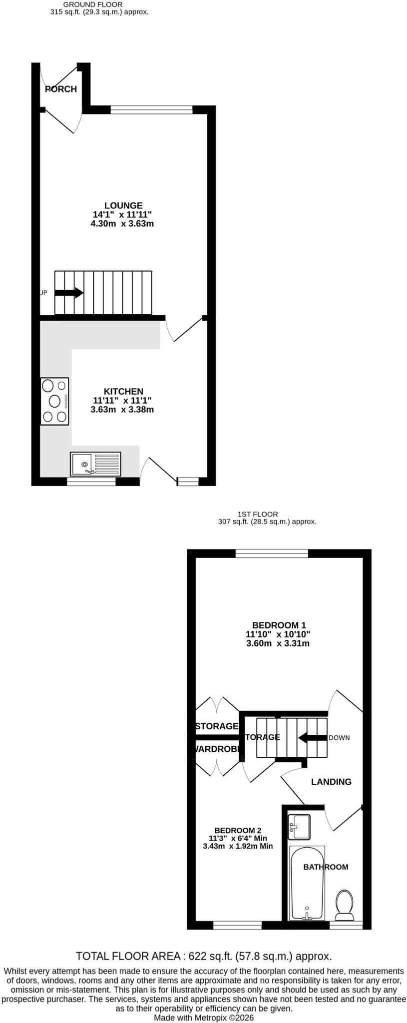Croydon Close, Lordswood, Chatham, ME5 floorplan