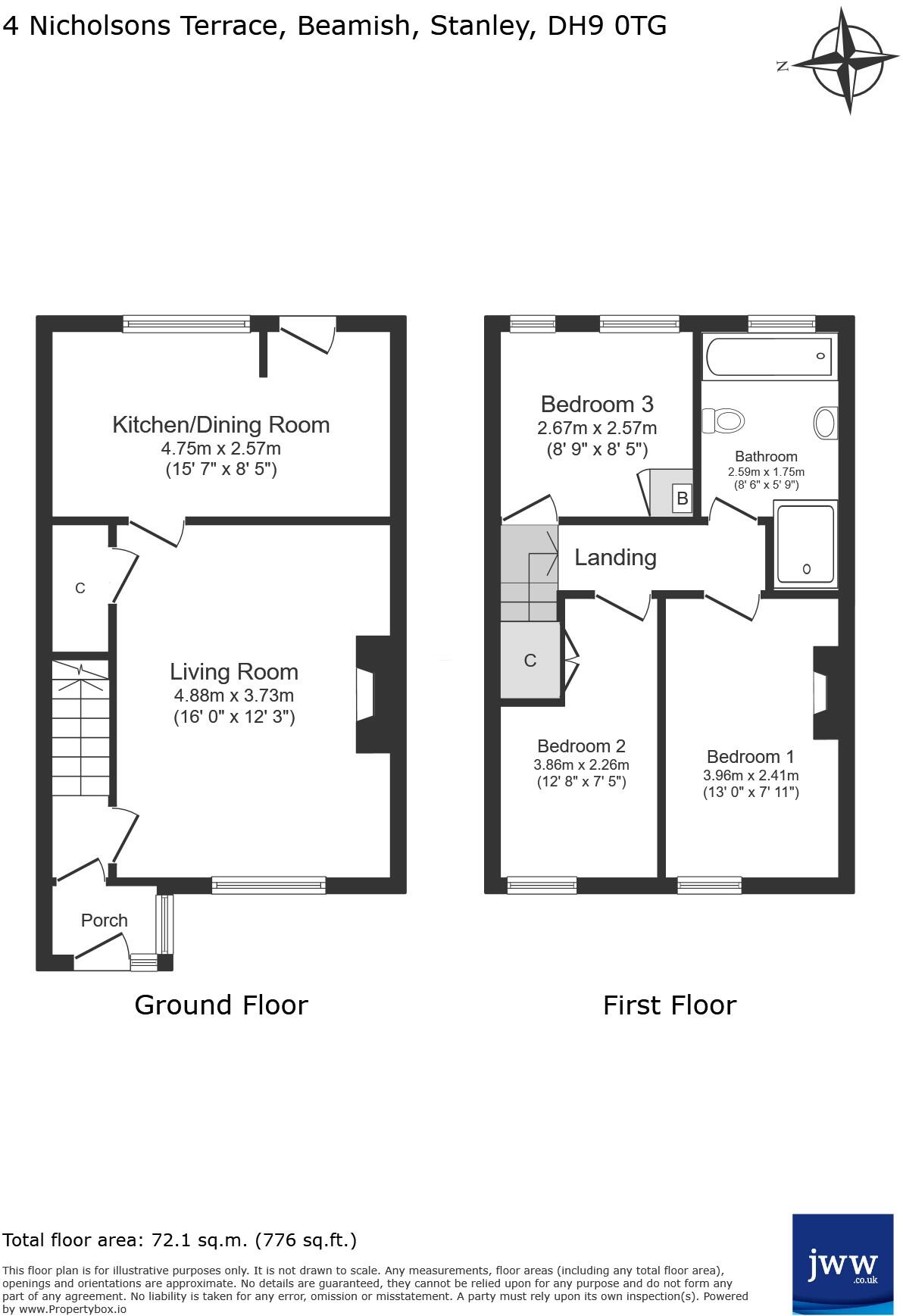 Nicholsons Terrace, Beamish, Stanley, DH9 floorplan