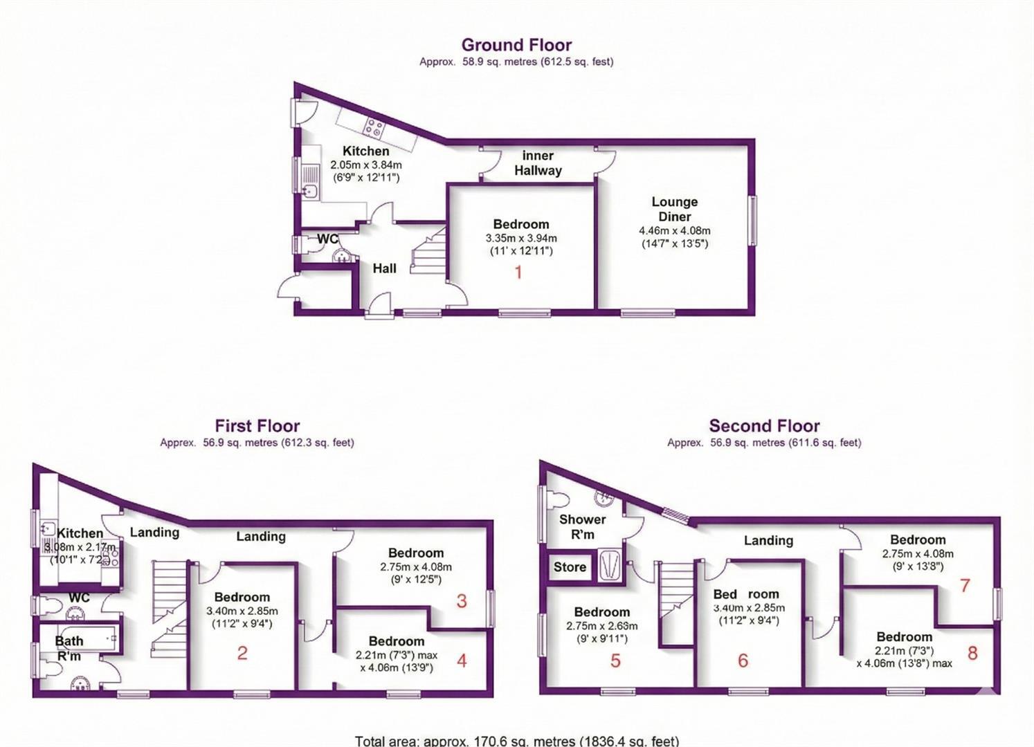 £125pppw Church Street, Lenton, Nottingham floorplan
