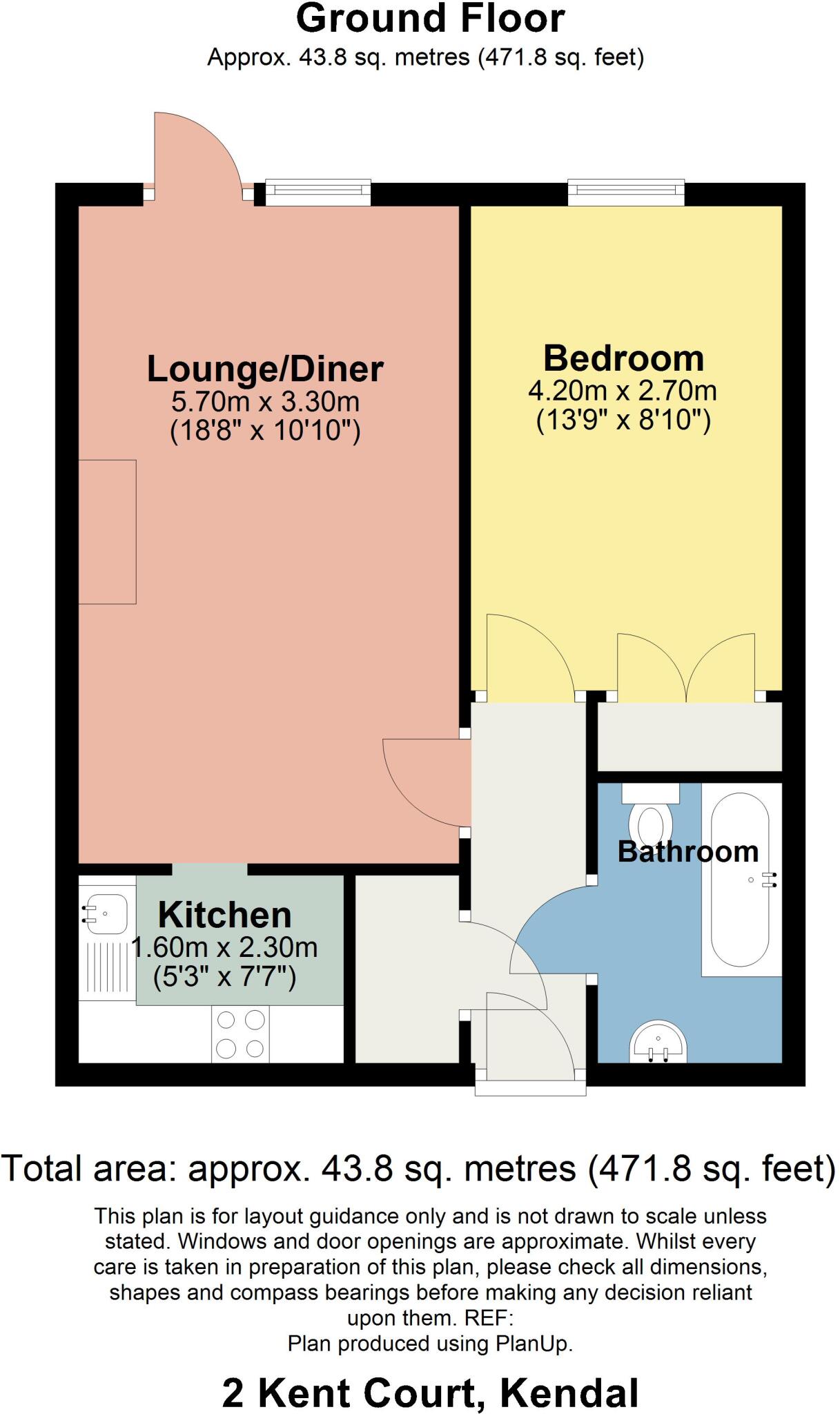 2 Kent Court, Kendal, LA9 5AN floorplan