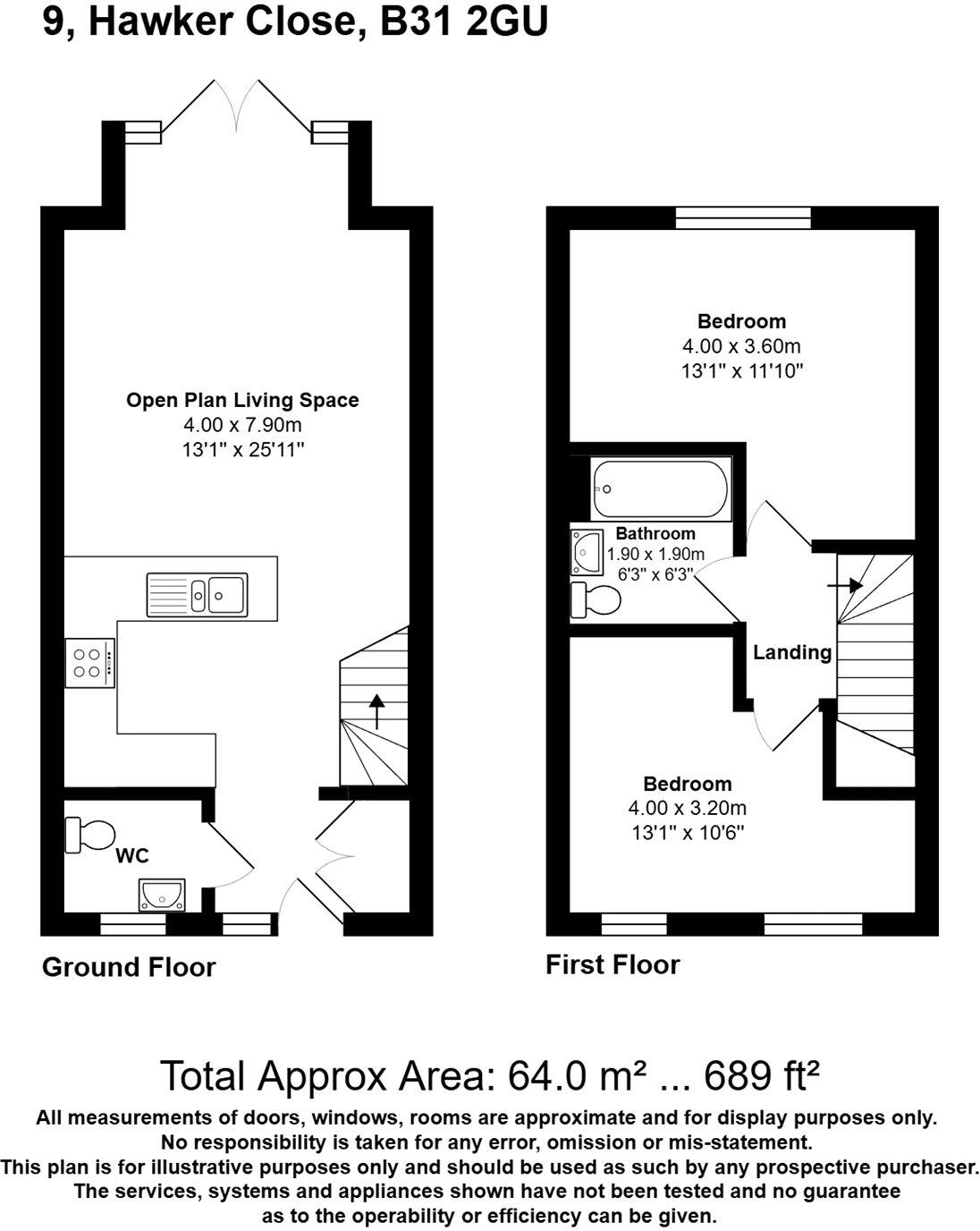 Hawker Close, Birmingham, West Midlands, B31 floorplan