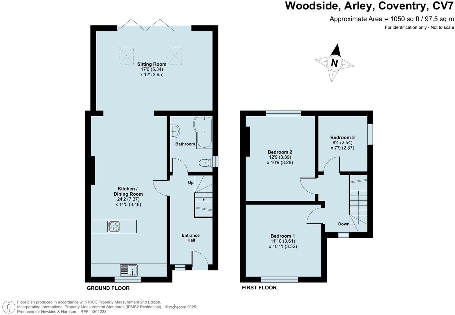 Woodside, Arley, Warwickshire, CV7 floorplan
