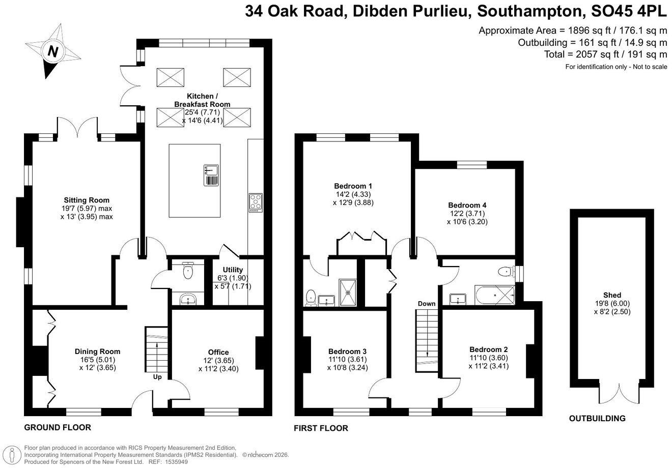 Oak Road, Dibden Purlieu, Southampton, SO45 floorplan