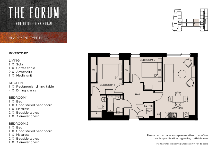 Apartment 808, Forum, Birmingham floorplan
