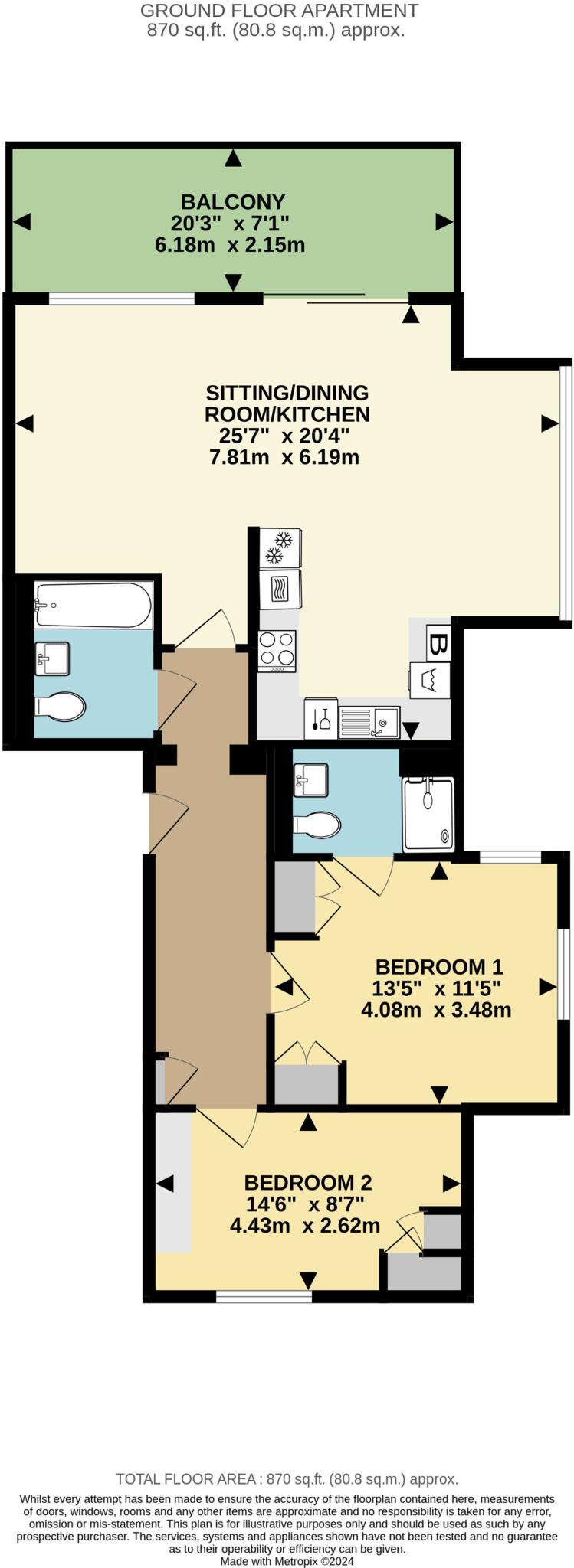 Lincombes, Torquay floorplan