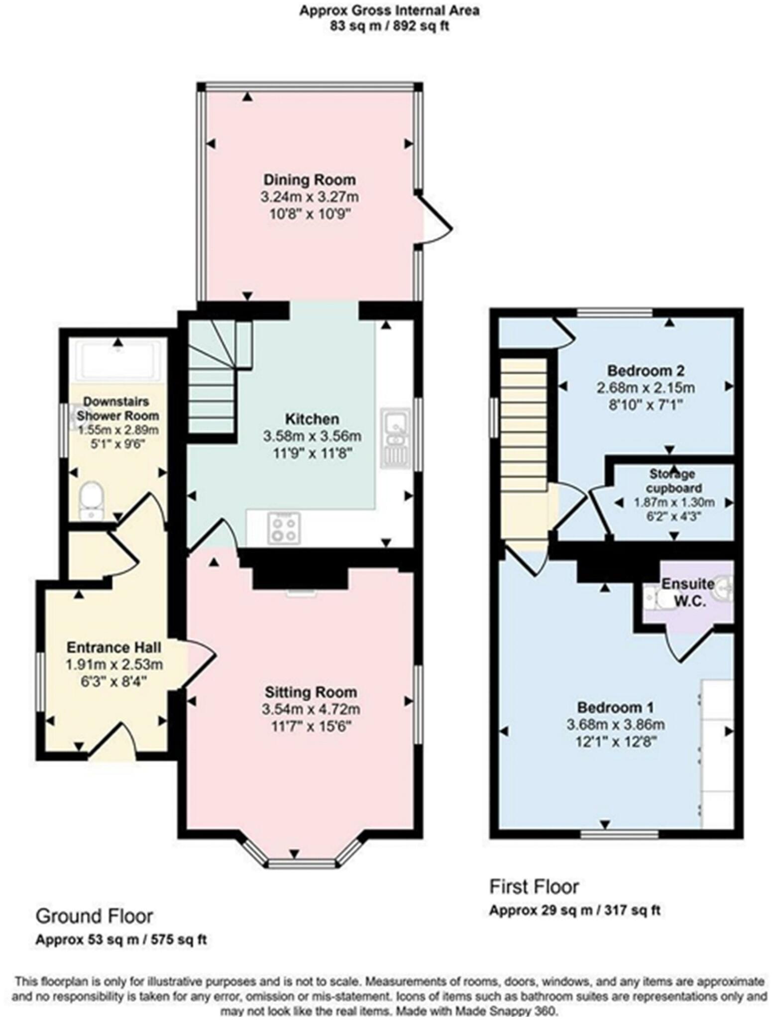 Burnside Cottage, Marshbrook, Shropshire floorplan