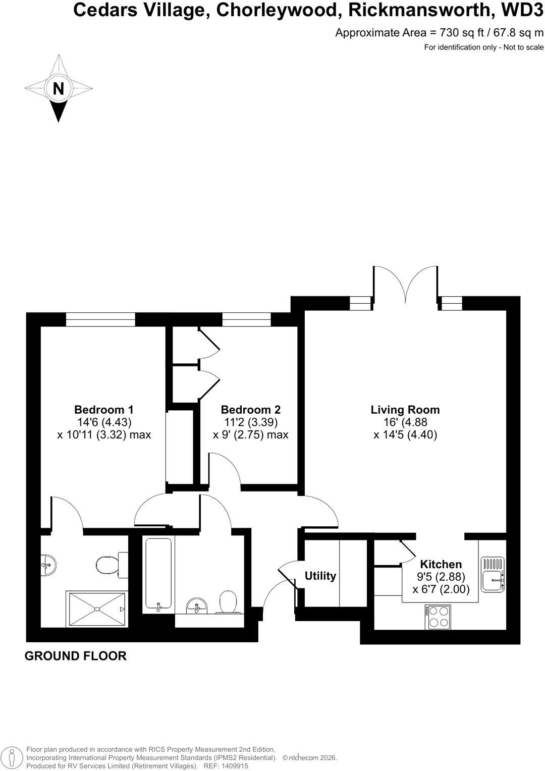Homewood Court, Cedars Village, Chorleywood, Hertfordshire, WD3 floorplan